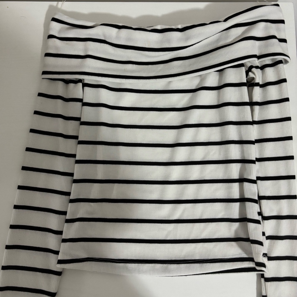 Off-Shoulder Striped Top